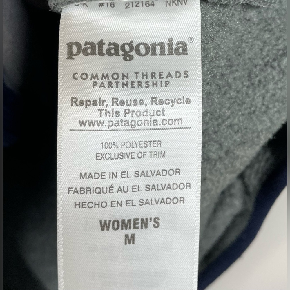 Patagonia Snap-T Synchilla Fleece Vest, Gray/Navy Blue, Women’s Medium - Picture 8 of 9